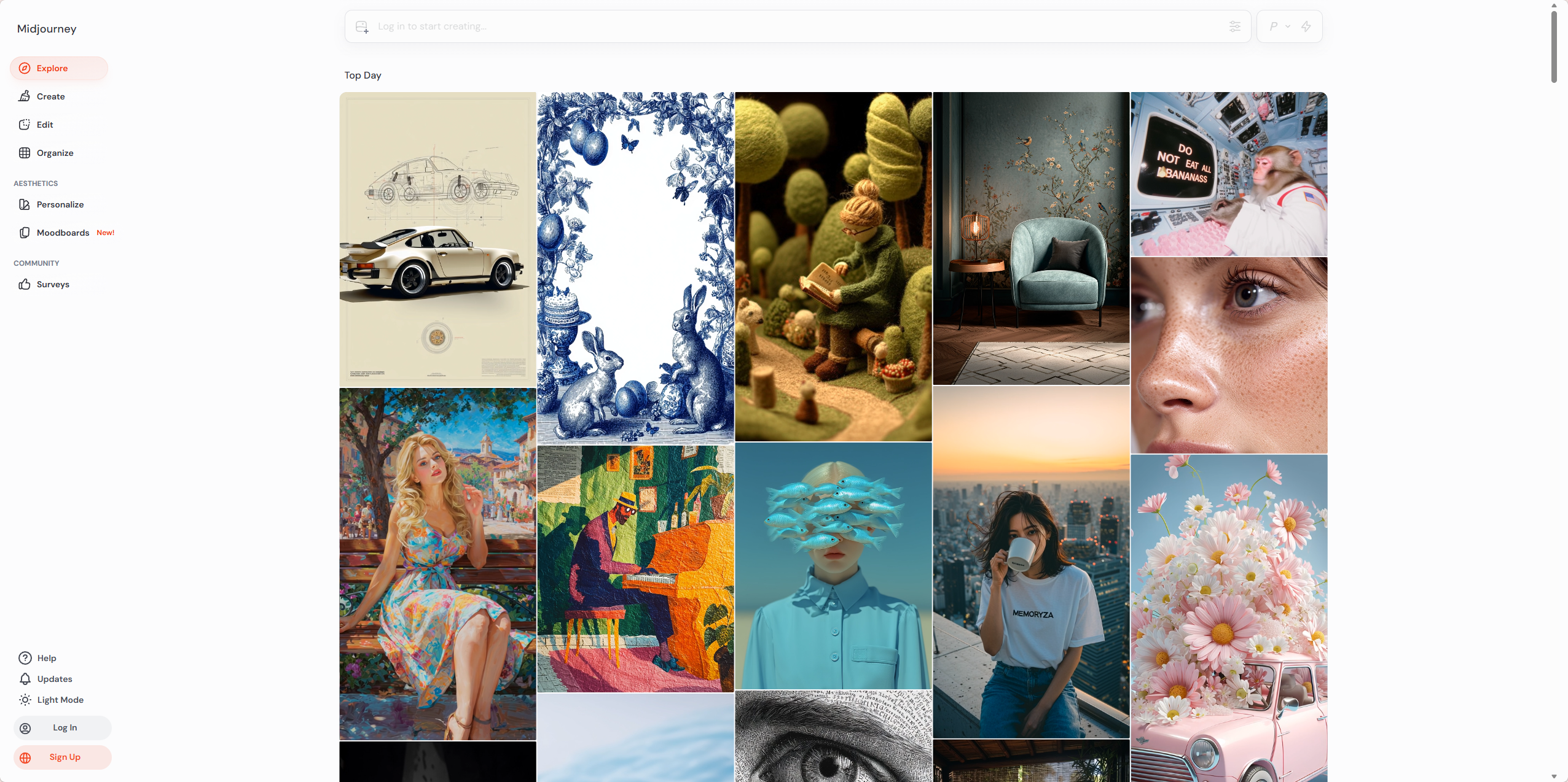 Midjourney Discord interface showing a prompt and generated images
